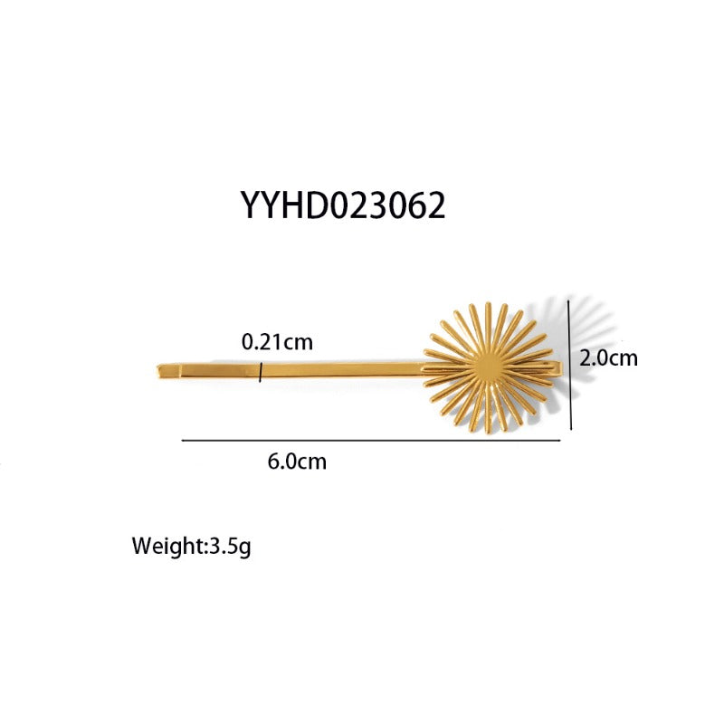 Wholesale Fashion Stainless Steel Autumn and Winter High-grade Sunflower Bangs Hairpin